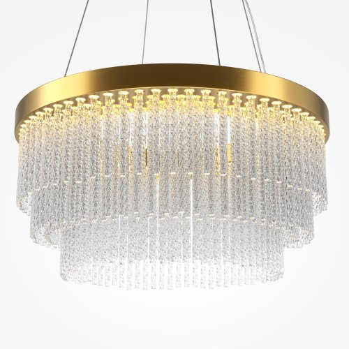 Светильник подвесной LED Trove MOD486PL-L38BSK Maytoni прозрачный на 1 лампу, основание латунь в стиле современный фото 2