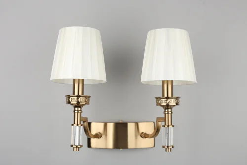 Бра Dimaro OML-87811-02 Omnilux бежевый на 2 лампы, основание хром в стиле классический фото 3