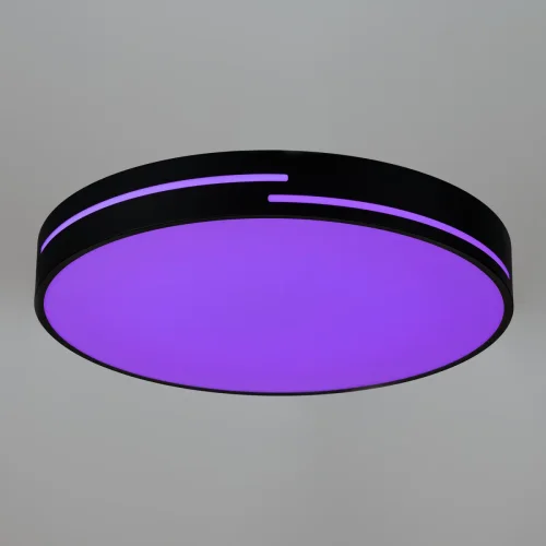Светильник потолочный LED RGB с пультом Купер CL72470GL1 Citilux белый 1 лампа, основание чёрное в стиле современный хай-тек круглый с пультом фото 4