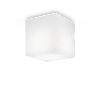 Потолочный светильник LUNA PL1 D20 Ideal Lux уличный IP44 белый 1 лампа, плафон белый в стиле современный E27