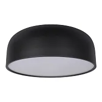 Светильник потолочный LED Axel 10201/480 Black LOFT IT белый чёрный 1 лампа, основание чёрное в стиле современный тарелка