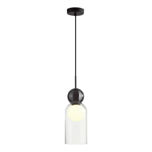 Светильник подвесной Blacky 5022/1 Odeon Light белый 1 лампа, основание чёрное в стиле современный  фото 3