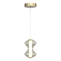 Светильник подвесной LED Spine SL6136.203.01 ST-Luce янтарный на 1 лампу, основание золотое в стиле современный 