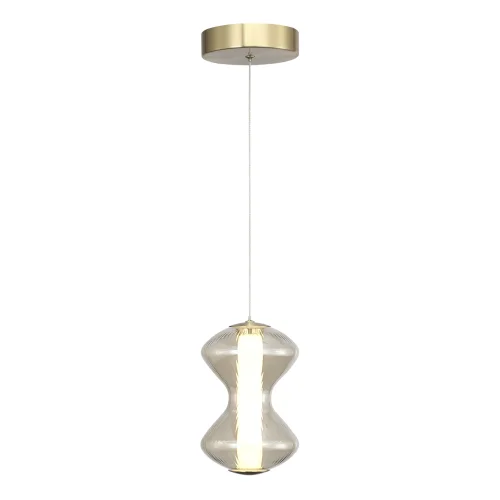 Светильник подвесной LED Spine SL6136.203.01 ST-Luce янтарный на 1 лампу, основание золотое в стиле современный 