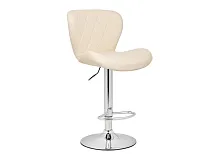 Барный стул Porch beige / chrome 15510 Woodville, бежевый/искусственная кожа, ножки/металл/хром, размеры - *1100***470*530