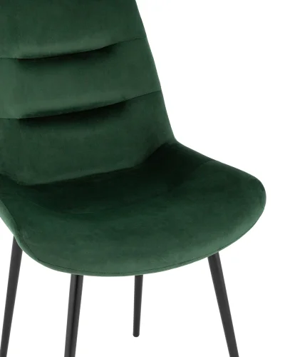 Стул Остин велюр зелёный УТ000034602 Stool Group, зелёный/велюр, ножки/металл/чёрный, размеры - ****550*610 фото 2
