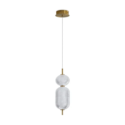 Светильник подвесной LED Awella FR6135PL-L13BT Freya прозрачный на 1 лампу, основание латунь в стиле современный арт-деко фото 10