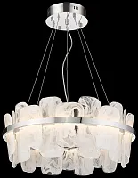 Люстра подвесная LED Nelly WE158.20.103 Wertmark прозрачная на 1 лампу, основание хром в стиле современный 