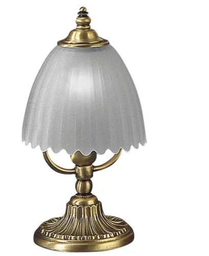Настольная лампа P 3520 Reccagni Angelo белая 1 лампа, основание античное бронза латунь металл в стиле классический  фото 2