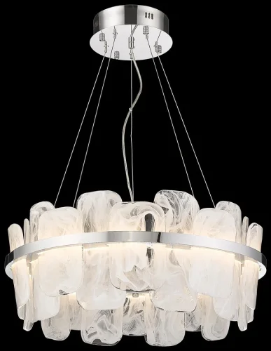 Люстра подвесная LED Nelly WE158.20.103 Wertmark прозрачная на 1 лампа, основание хром в стиле современный 