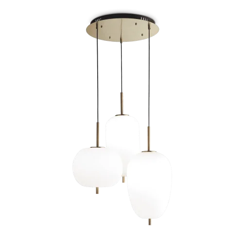 Светильник подвесной LED UMILE SP3 Ideal Lux белый 1 лампа, основание латунь в стиле современный каскад
