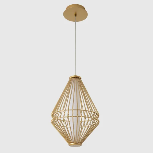 Светильник подвесной LED CUADRA SP18W LED GOLD Crystal Lux белый на 1 лампу, основание золотое в стиле современный фото 3