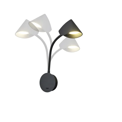 Бра с выключателем LED Goa 7721 Mantra чёрный на 1 лампа, основание чёрное в стиле хай-тек современный  фото 6