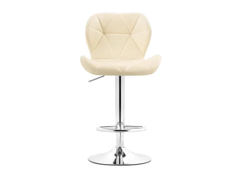 Барный стул Trio beige / chrome 15729 Woodville, бежевый/экокожа, ножки/металл/хром, размеры - *1060***480*520 фото 2