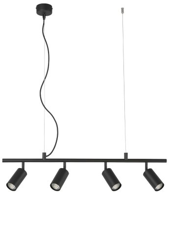 Светильник подвесной RIVO SP4 L800 BL Crystal Lux чёрный на 4 лампы, основание чёрное в стиле минимализм линейный