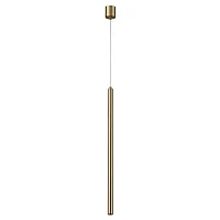 Светильник подвесной LED Fiano 4374/3L Odeon Light золотой 1 лампа, основание золотое в стиле хай-тек минимализм трубочки