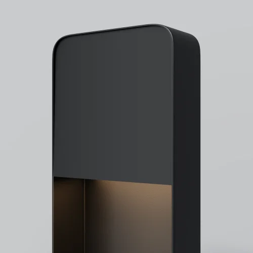 Парковый светильник LED Porte O481FL-L7B3K Maytoni уличный IP чёрный на 1 лампу, плафон чёрный в стиле хай-тек современный LED фото 3
