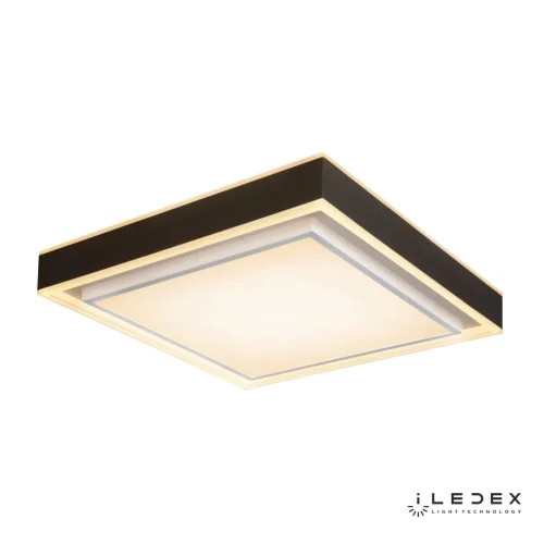 Люстра потолочная LED с пультом Summery B6233-117W/520*520 WH iLedex белая на 1 лампу, основание чёрное в стиле хай-тек современный с пультом квадраты фото 2