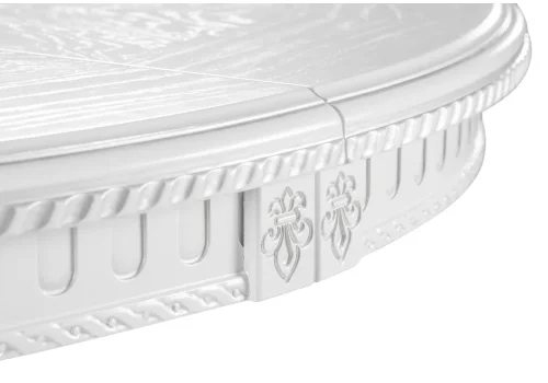 Деревянный стол Нозеан белый / серебро  543578 Woodville столешница белая из шпон фото 9