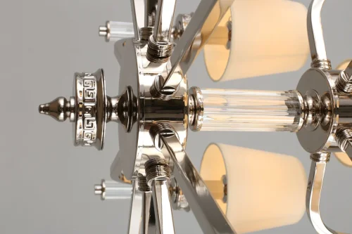 Люстра подвесная Dimaro OML-87803-15 Omnilux бежевая на 15 ламп, основание хром в стиле классический фото 4