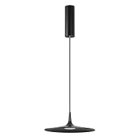 Светильник подвесной LED Sombra 7039/12L Odeon Light чёрный на 1 лампу, основание чёрное в стиле современный хай-тек 