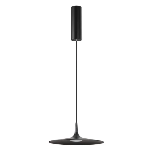 Светильник подвесной LED Sombra 7039/12L Odeon Light чёрный на 1 лампу, основание чёрное в стиле современный хай-тек 