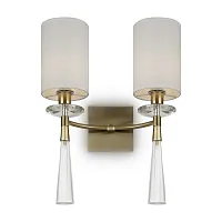 Бра Bianco MOD224WL-02BS Maytoni белый 2 лампы, основание латунь в стиле классический современный 