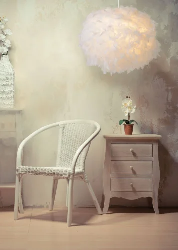 Светильник подвесной GOOSY SOFT 71367/50/31 Lucide белый на 1 лампу, основание белое в стиле современный фото 3
