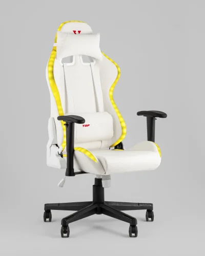 Кресло спортивное TopChairs GMM-080, белый, на черной базе УТ000039639 Stool Group, белый/экокожа, ножки/полимер/чёрный, размеры - *1330***740*680 фото 5