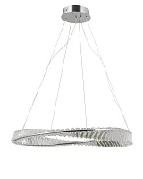Люстра подвесная LED Asti V10717-PL Moderli прозрачная на 1 лампа, основание хром в стиле классический современный кольца