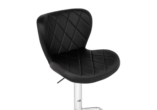 Барный стул Porch black / chrome 15507 Woodville, чёрный/искусственная кожа, ножки/металл/хром, размеры - *1100***470*530 фото 5