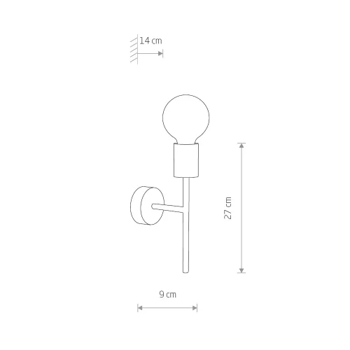 Бра Radius 7762-NW Nowodvorski чёрный на 1 лампу, основание чёрное в стиле лофт фото 2