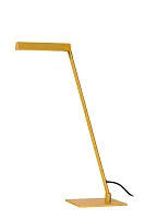 Настольная лампа офисная LED Lavale 44501/03/44 Lucide жёлтая на 1 лампу, основание жёлтое металл в стиле современный минимализм 