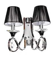 Бра Negrio LDW 8903-2 Lumina Deco чёрный 2 лампы, основание хром в стиле классический 