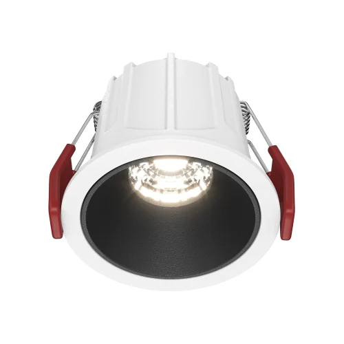 Светильник точечный Alfa LED DL043-01-10W4K-D-RD-WB Maytoni белый чёрный 1 лампа, основание чёрное белое в стиле современный 