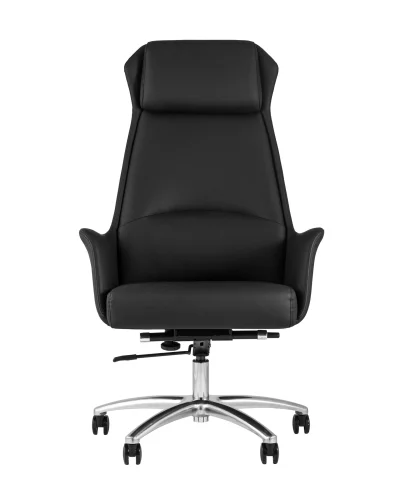 Кресло руководителя TopChairs Viking, черное УТ000003902 Stool Group, чёрный/экокожа, ножки/металл/хром, размеры - ****700*740 фото 2