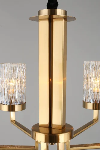 Люстра подвесная Maiera OML-84713-06 Omnilux прозрачная на 6 ламп, основание бронзовое в стиле классический  фото 4