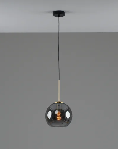 Светильник подвесной Sumatra V11527-1P Moderli чёрный дымчатый на 1 лампу, основание чёрное в стиле современный лофт фото 2 Светильник подвесной Sumatra V11527-1P Moderli чёрный дымчатый на 1 лампу, основание чёрное в стиле современный лофт фото 2