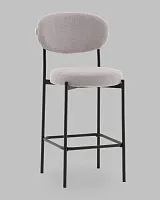 Стул полубарный Бриф DD букле светло-серый УТ000041505 Stool Group, серый/букле, ножки/сталь/чёрный, размеры - *****