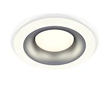 Светильник точечный XC7621004 Ambrella light матовый хром белый 1 лампа, основание белое в стиле модерн хай-тек 