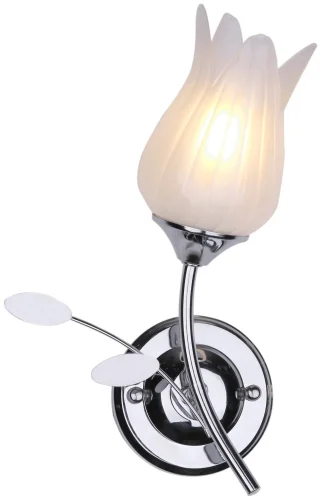 Бра 148-101-01 Velante белый на 1 лампа, основание хром в стиле классический 