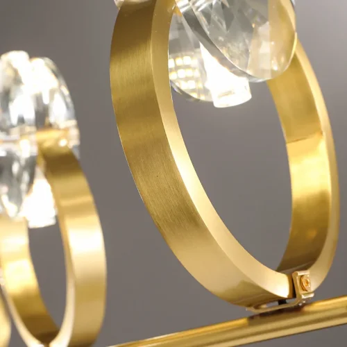 Люстра потолочная ADONICA CH B L12 193013-23 ImperiumLoft прозрачная на 12 ламп, основание латунь в стиле современный фото 5