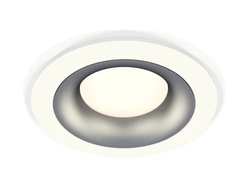 Светильник точечный XC7621004 Ambrella light матовый хром белый 1 лампа, основание белое в стиле хай-тек современный 