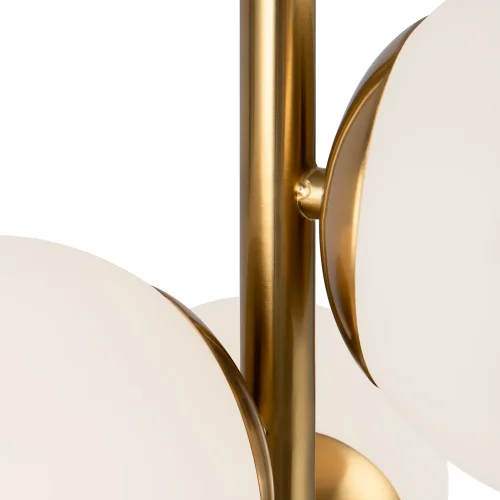 Светильник подвесной Zing FR5199PL-03BS Freya белый 3 лампы, основание латунь в стиле современный шар фото 4