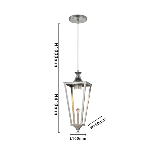 Светильник подвесной Lampion 4002-1P Favourite прозрачный 1 лампа, основание серебряное в стиле классический  фото 3