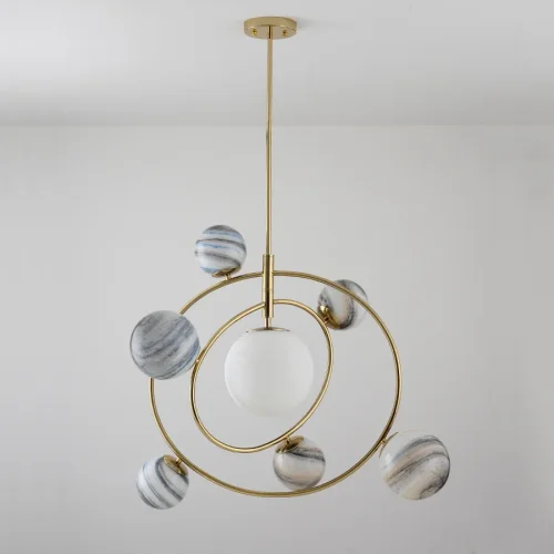 Светильник подвесной COSMOGONY A 151873-26 ImperiumLoft белый на 1 лампу, основание золотое в стиле современный лофт фото 6 Светильник подвесной COSMOGONY A 151873-26 ImperiumLoft белый на 1 лампу, основание золотое в стиле современный лофт фото 6