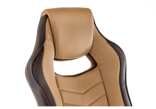 Компьютерное кресло Gamer коричневое 11378 Woodville, коричневый/искусственная кожа, ножки/пластик/чёрный, размеры - *1170***620*700 фото 8