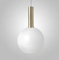 Светильник подвесной LED Ferm 73517-22 ImperiumLoft белый 1 лампа, основание золотое в стиле современный 