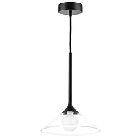 Светильник подвесной Vetro 801204 Lightstar прозрачный 1 лампа, основание чёрное в стиле современный арт-деко 