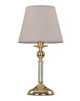 Настольная лампа CAMILA LG1 GOLD Crystal Lux бежевая 1 лампа, основание золотое металл в стиле современный 